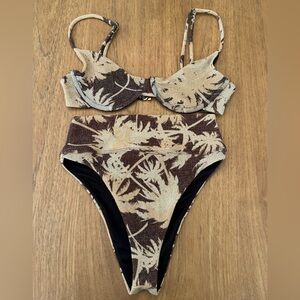 Beach Riot Black and Gold High Waisted Bikini